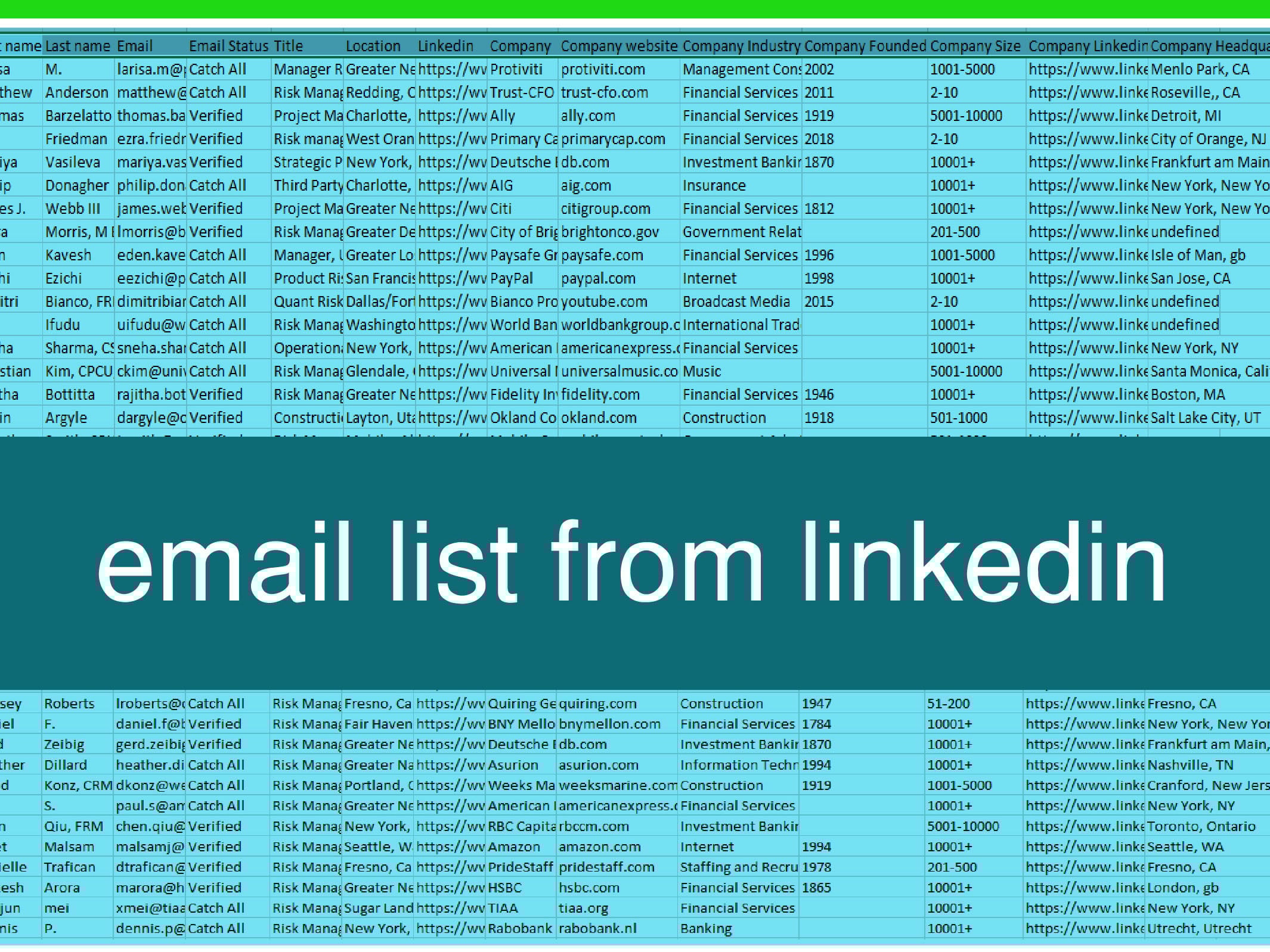 I'll do 1k Email List of any country 1 day 