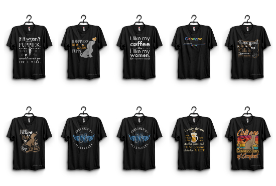 I do custom graphic t shirt design illustration for pod