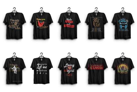 I do custom graphic t shirt design illustration for pod