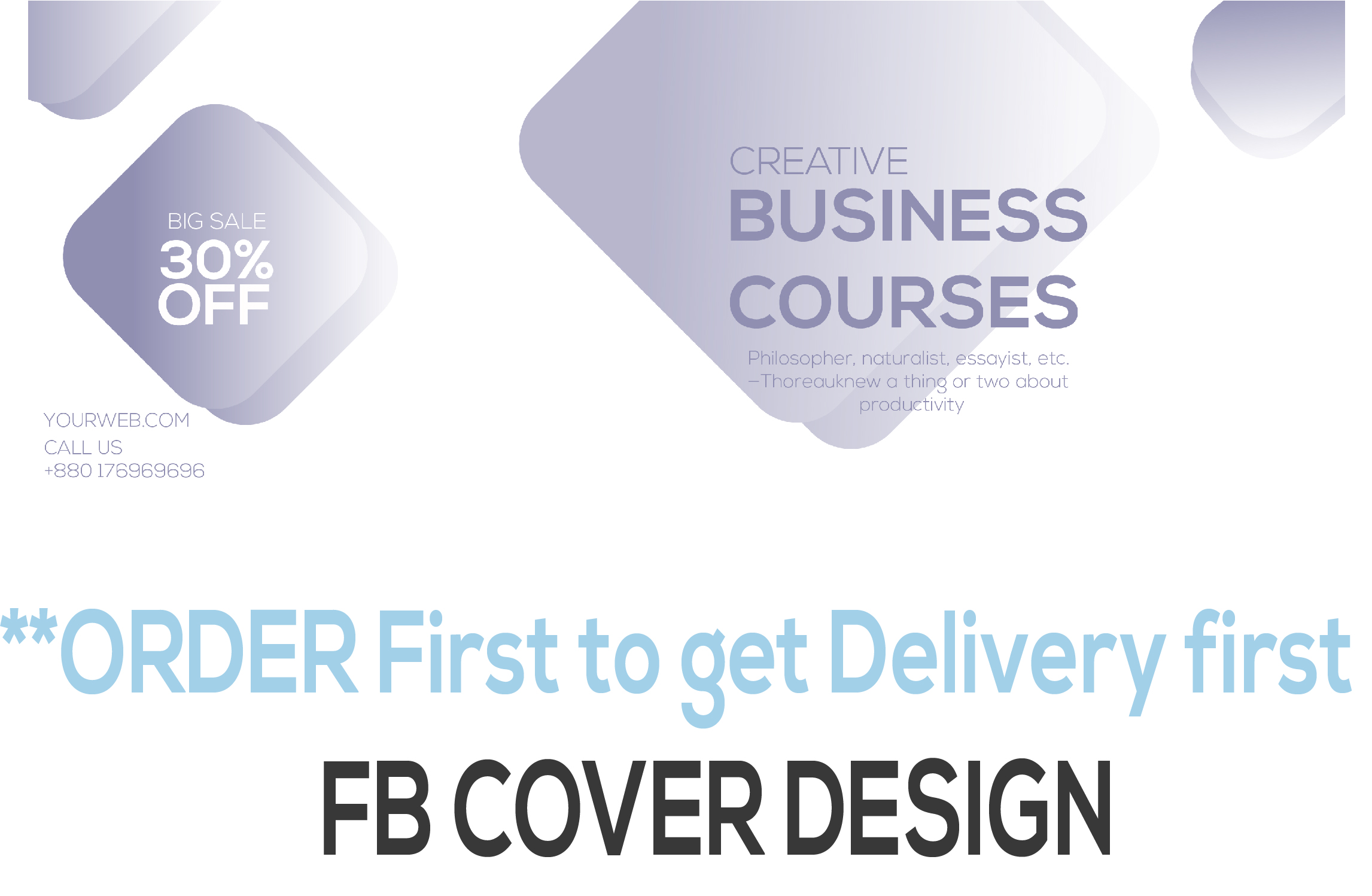 I will create professional facebook cover banner design