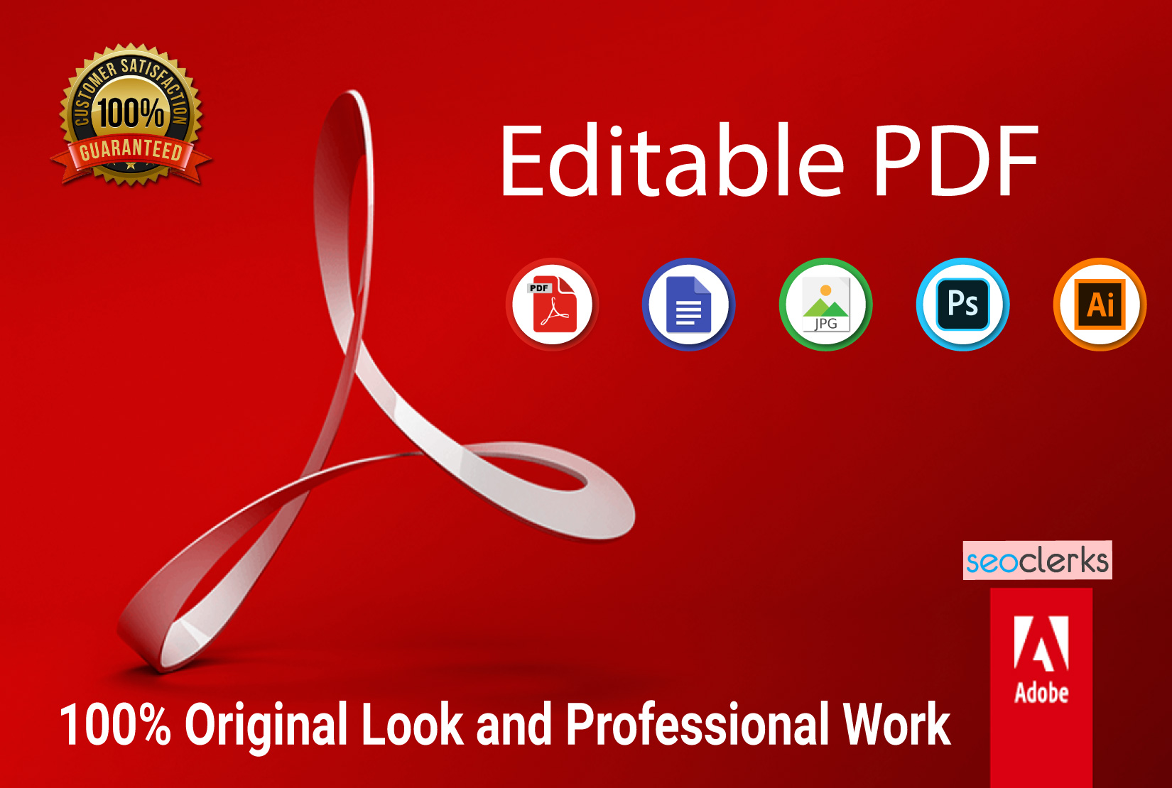 I will do document edit, pdf edit, fillable pdf form, photoshop Editing A to Z