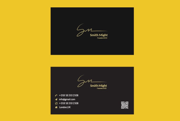 I will design minimal business cards