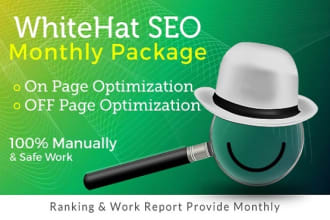 I will do monthly seo services guaranteed first page rankings