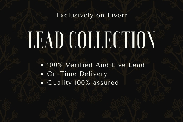 I will do any all kinds of lead generation work