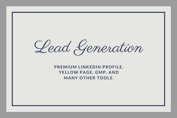 I will do any all kinds of lead generation work