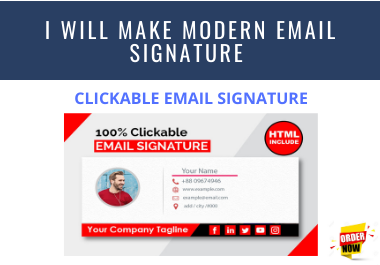 I will make modern email signature 