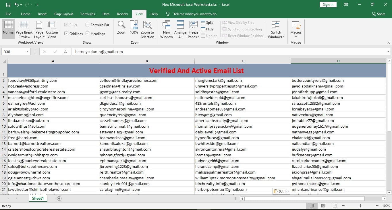 I'll provide 1000 targeted niche based email list 
