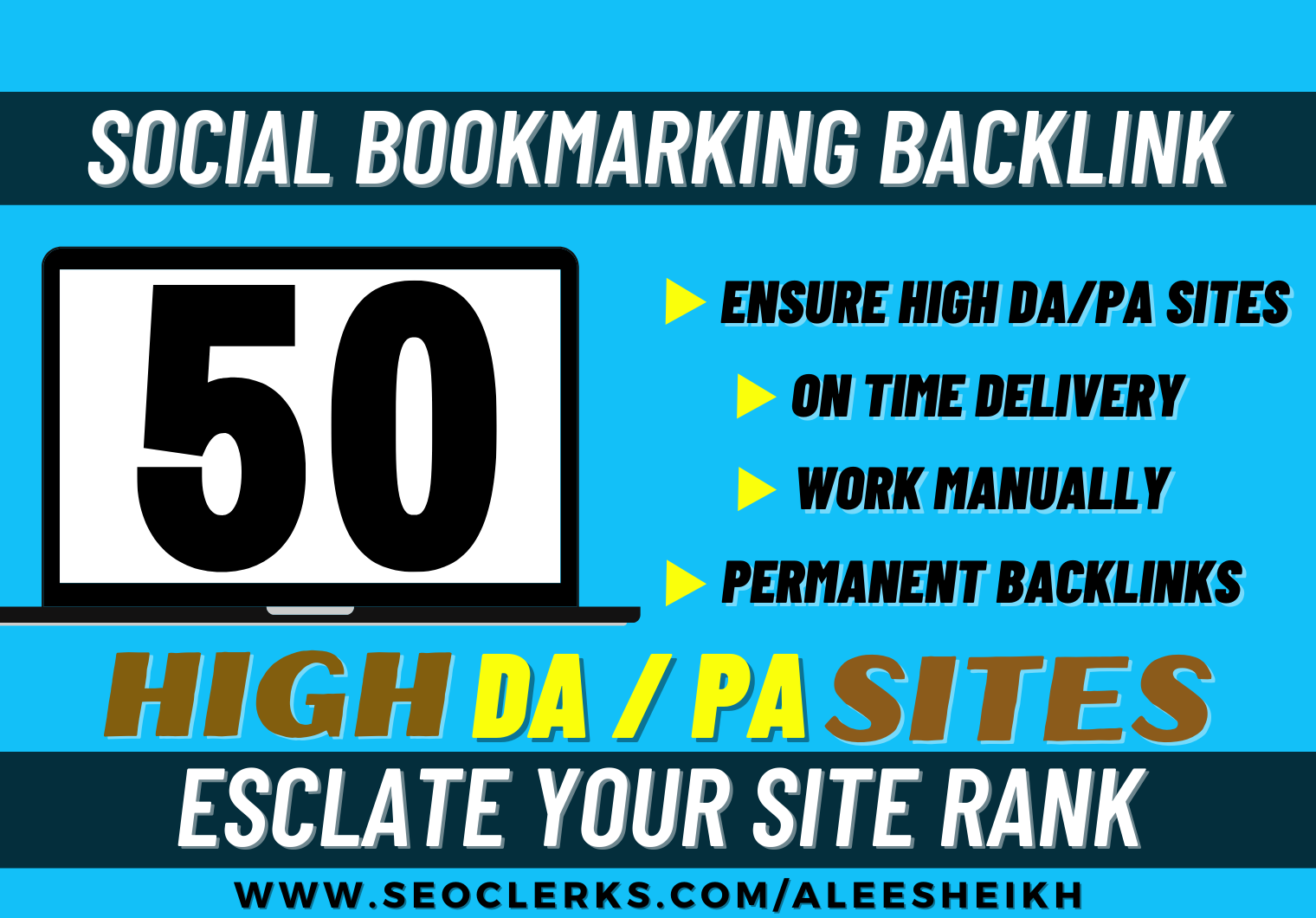 Add Your Website To Top 50 High Da Pa Social Bookmarking