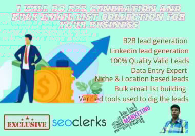 I will do B2B lead generation with Linkedin, Yelp, Yellow page lead