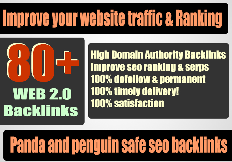 Build 80+ Backlink with high DA 35+ PA 40+,DOFOLLOW with 40+ Unique websitelink