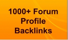 Get 1000+ HQ forum profiles Backlinks for your website