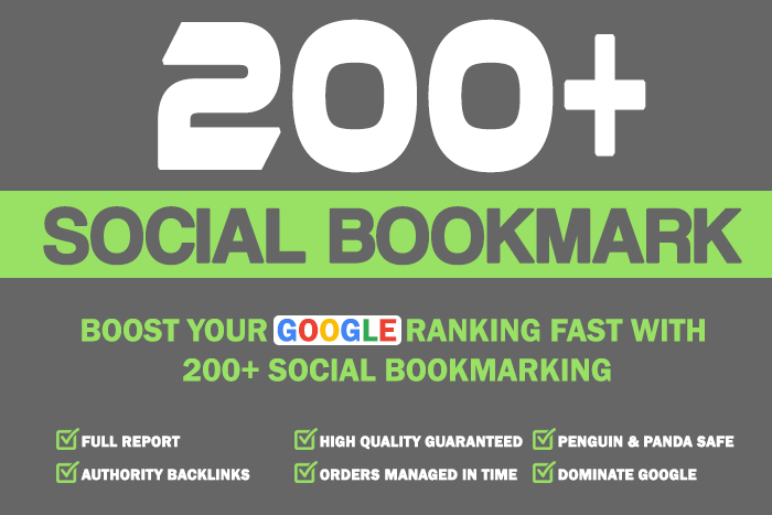Get 200 HQ Social Bookmarks Backlinks for your Websit...