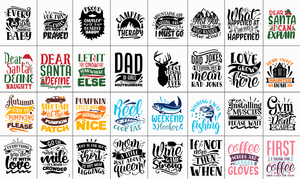 Deliver 500 Tshirt Design SVG Bundles Download