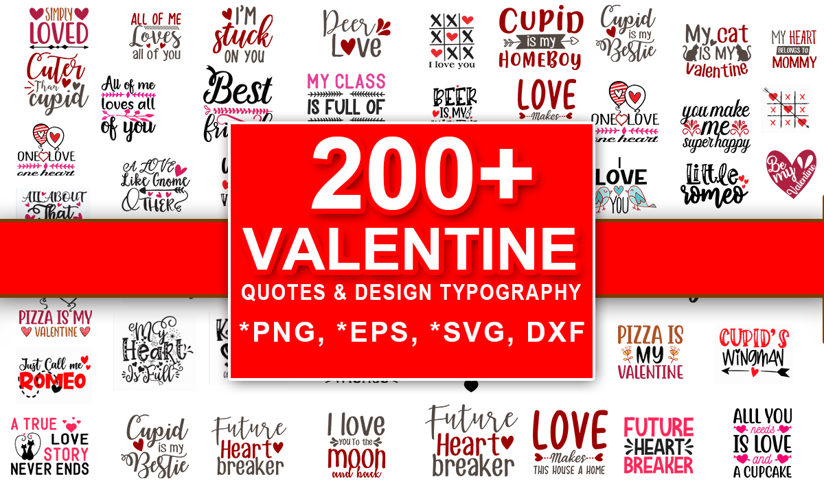 deliver 200 valentine quotes t shirt design typography vector svg