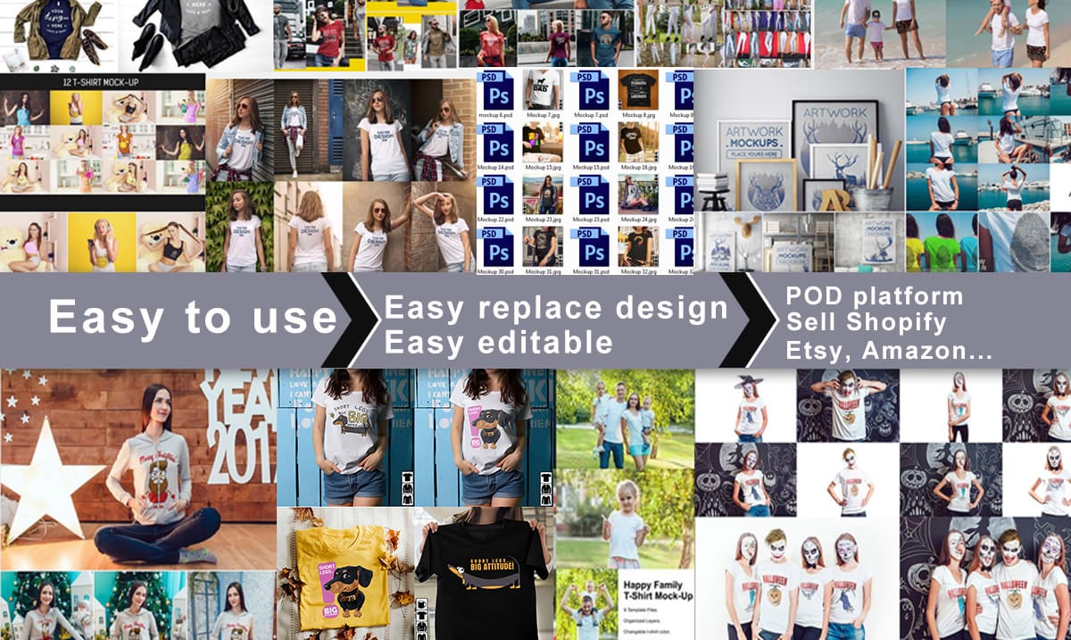 Deliver 3500 T-shirt Mockups PSD Download Mockup Tshirt PSD