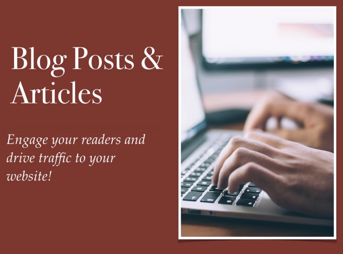 I will write compelling articles for your website blo