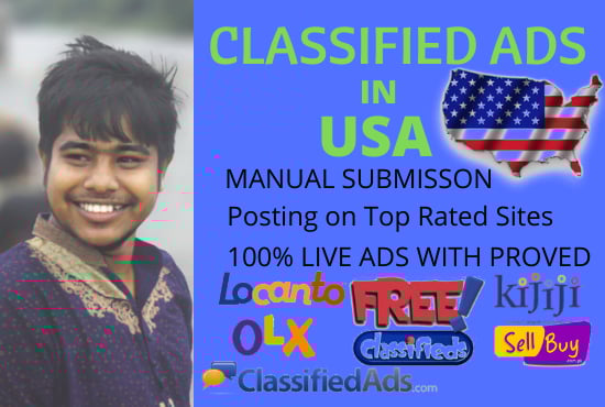 I will do post your ads in top USA classified ads site