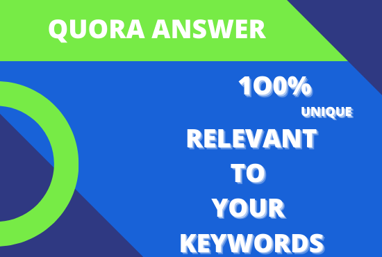 Promote your website with 30 high quality Quora Answers with website backlink