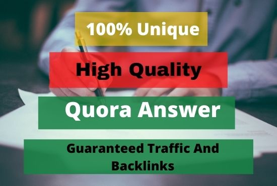 I will provide 30 HQ Quora Answer with Backlink