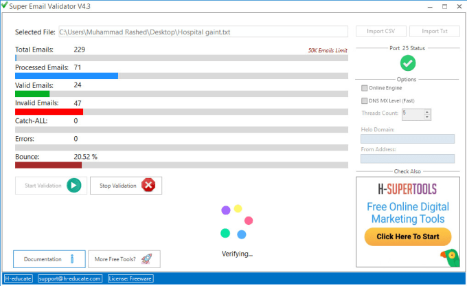 I will do collect 1000 Bulk email and email verification