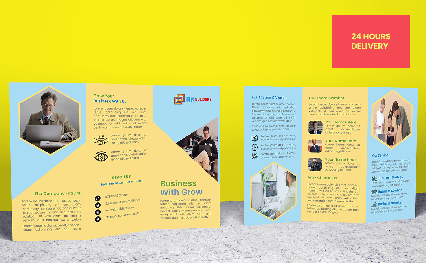 I will create a clean and professional business flyer and brochure design
