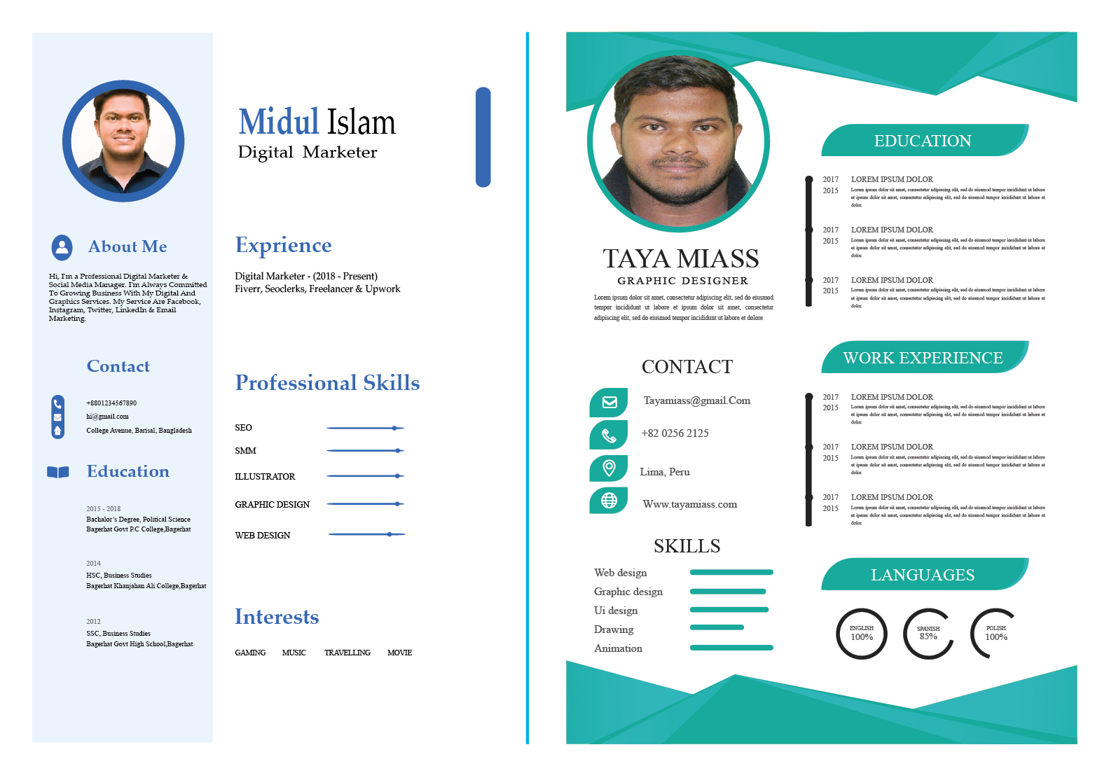 I will write and design a professional resume for you