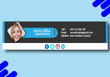 I can code a professional HTML clickable email signature for your business