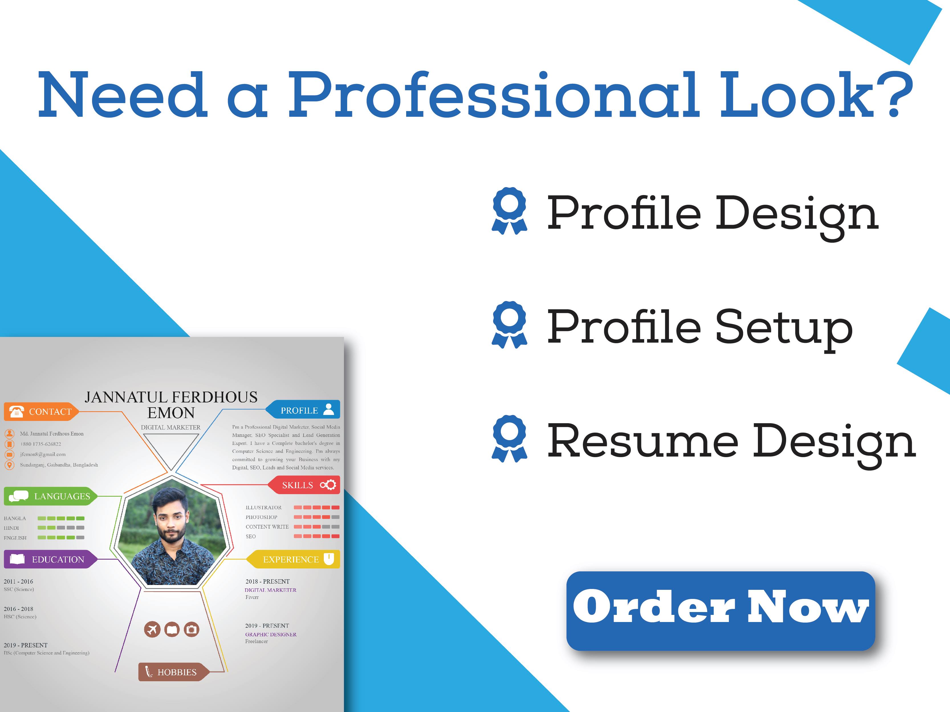 I will Setup and Design Your LinkedIn Profile and Resume Professionally