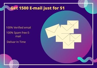 I will set up 1500 real and verified email for Your marketing and business Purpose