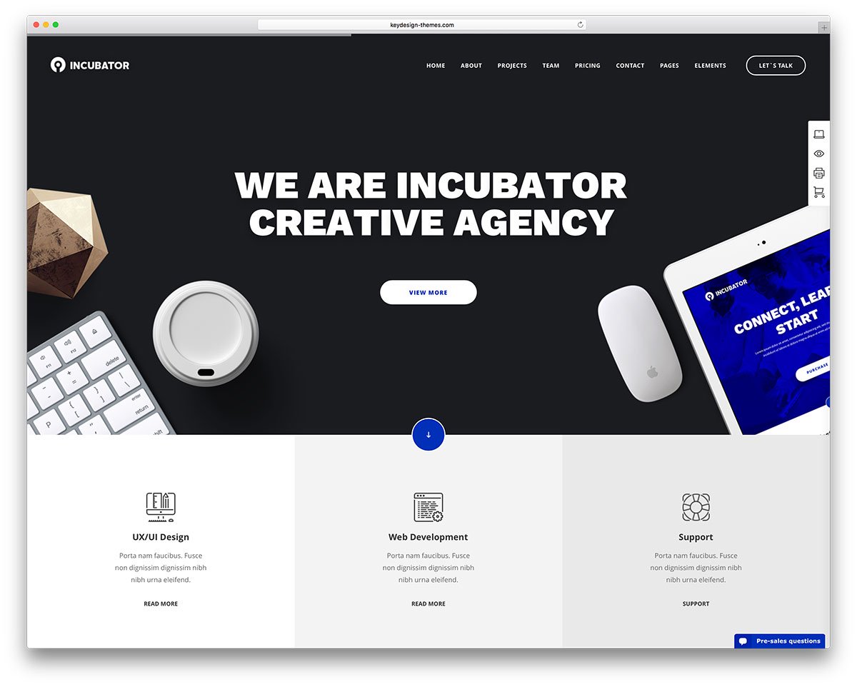 create modern landing page design