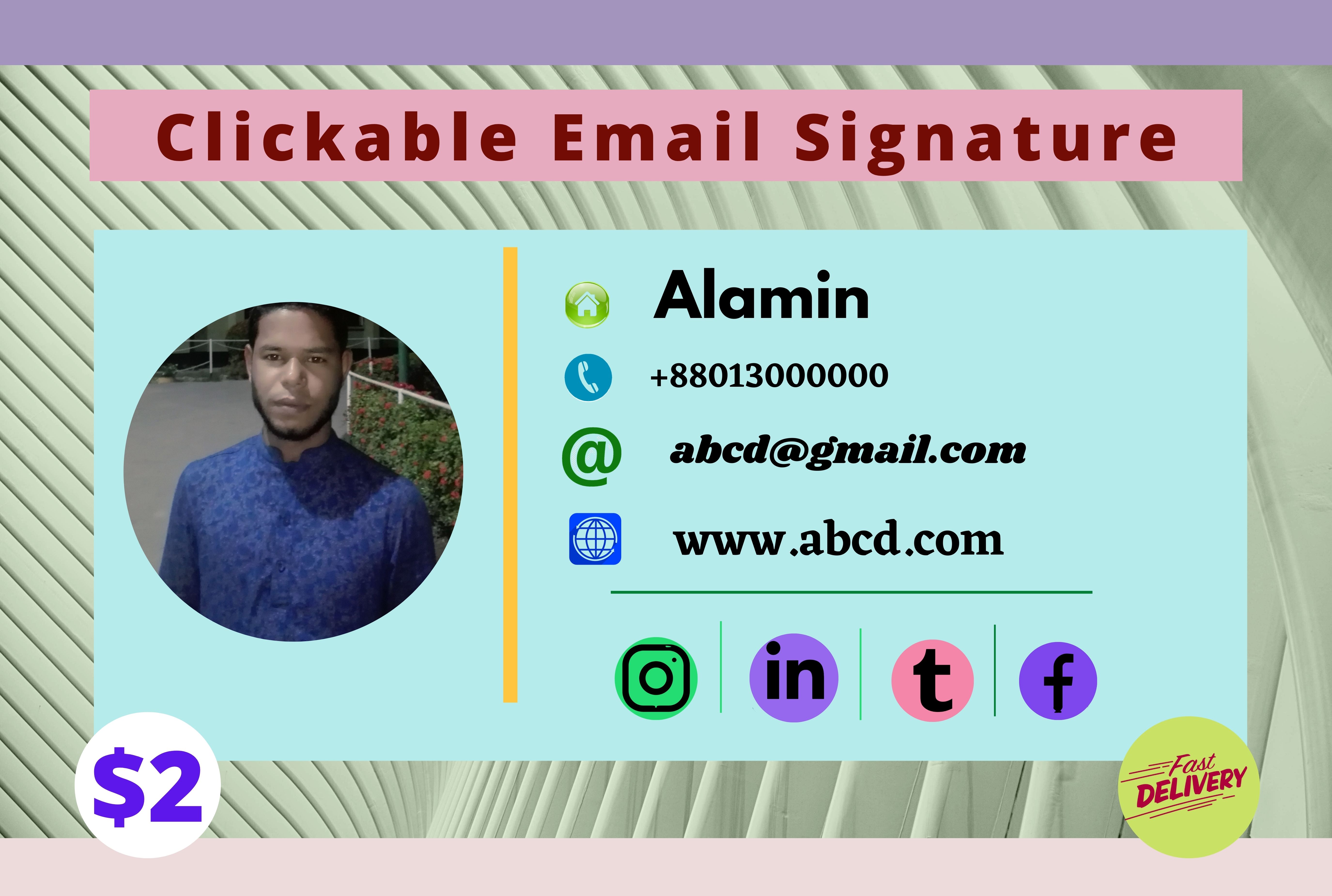 I will Clickable email signature