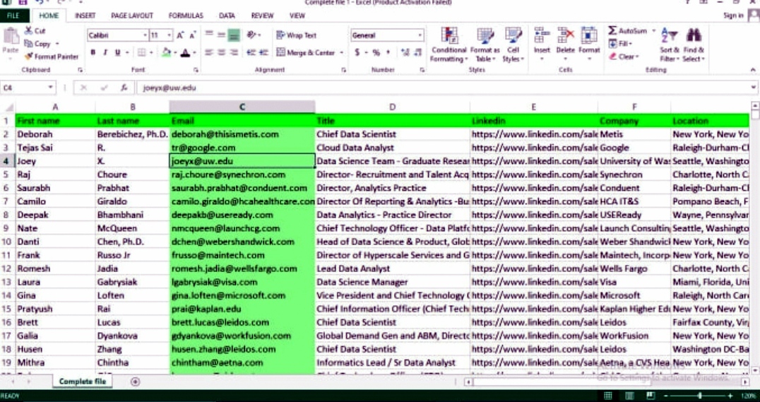I will do professional data entry and lead generation