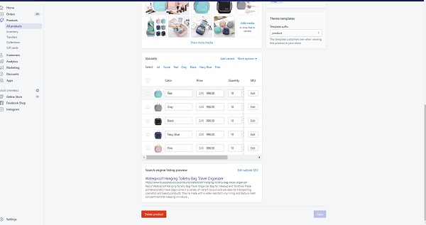 I will do stunning proficient shopify product listing
