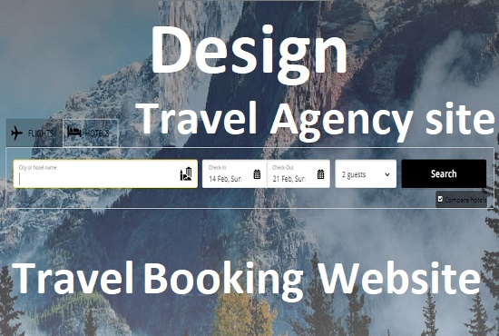 Design a travel blog or travel online booking website or a travel agency