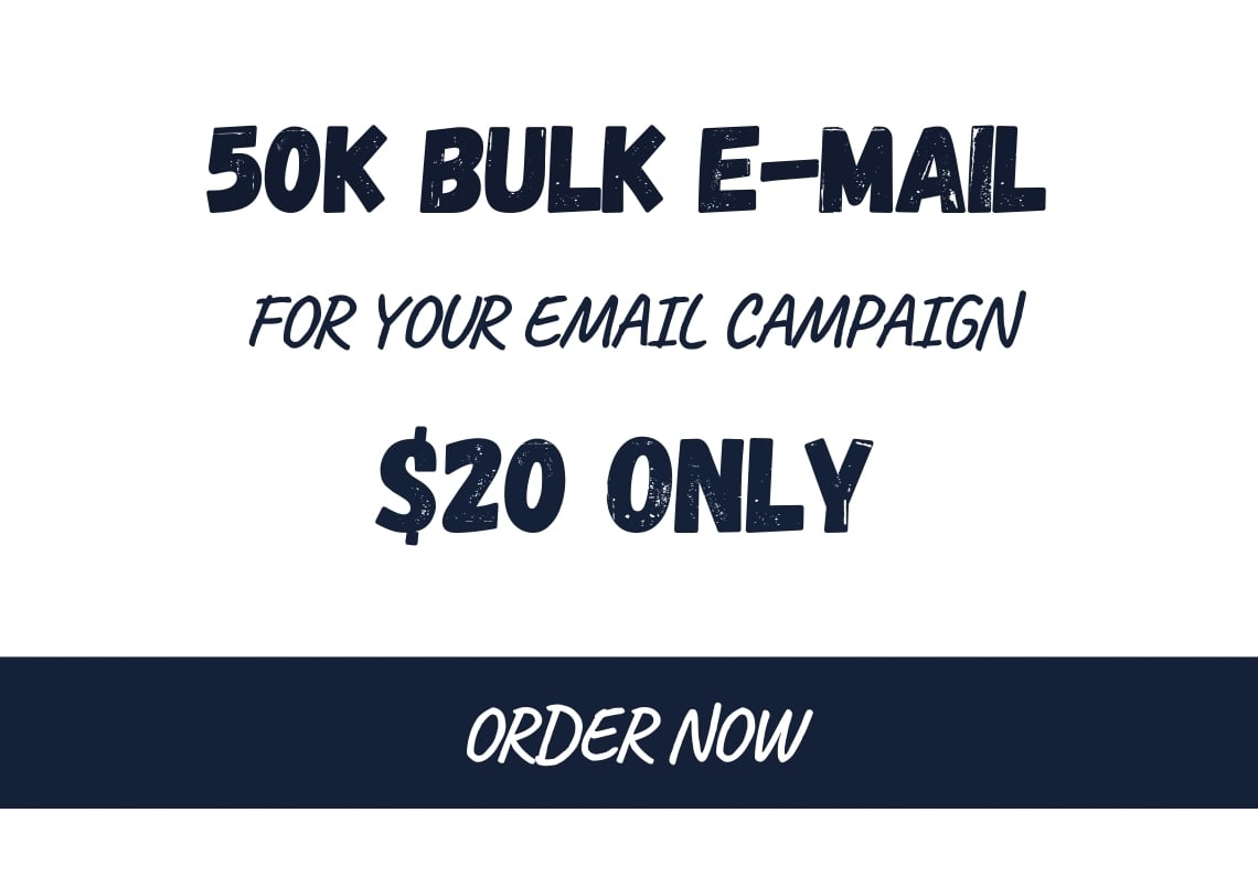 I Will Collect 50K Valid Bulk Email List For Any Niche