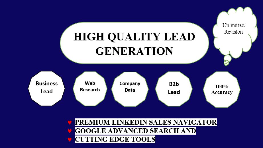 100 percent verified and Accurate Lead Generation Service ( 30 leads in per order)