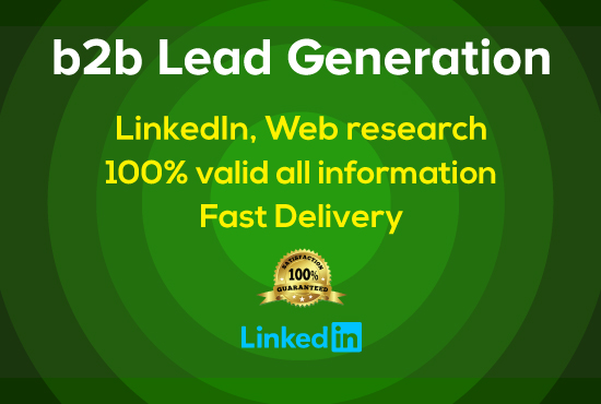 I will do 50 linkedin lead generation and web researc...