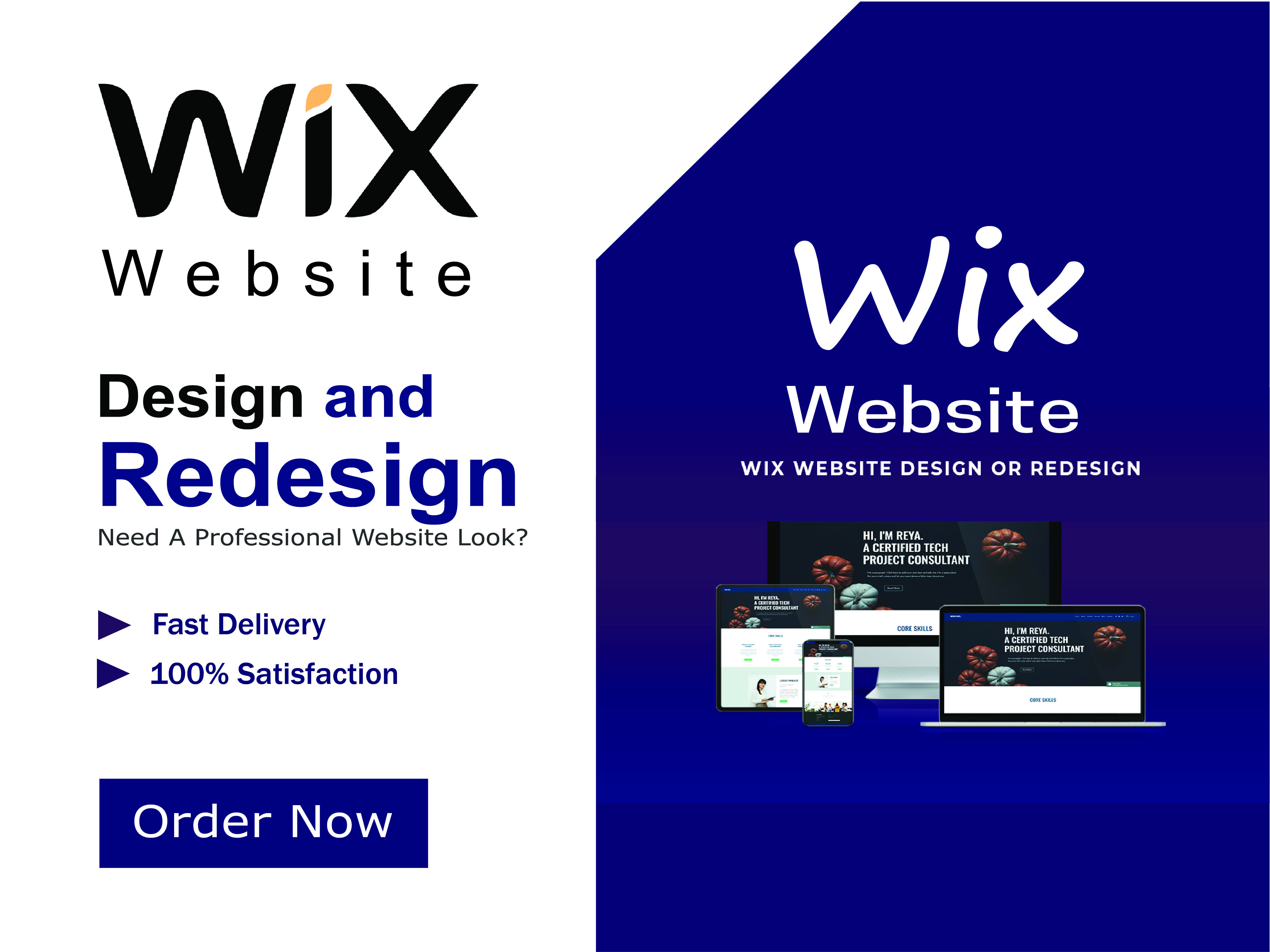 I will build professional wix website design and redesign wix website