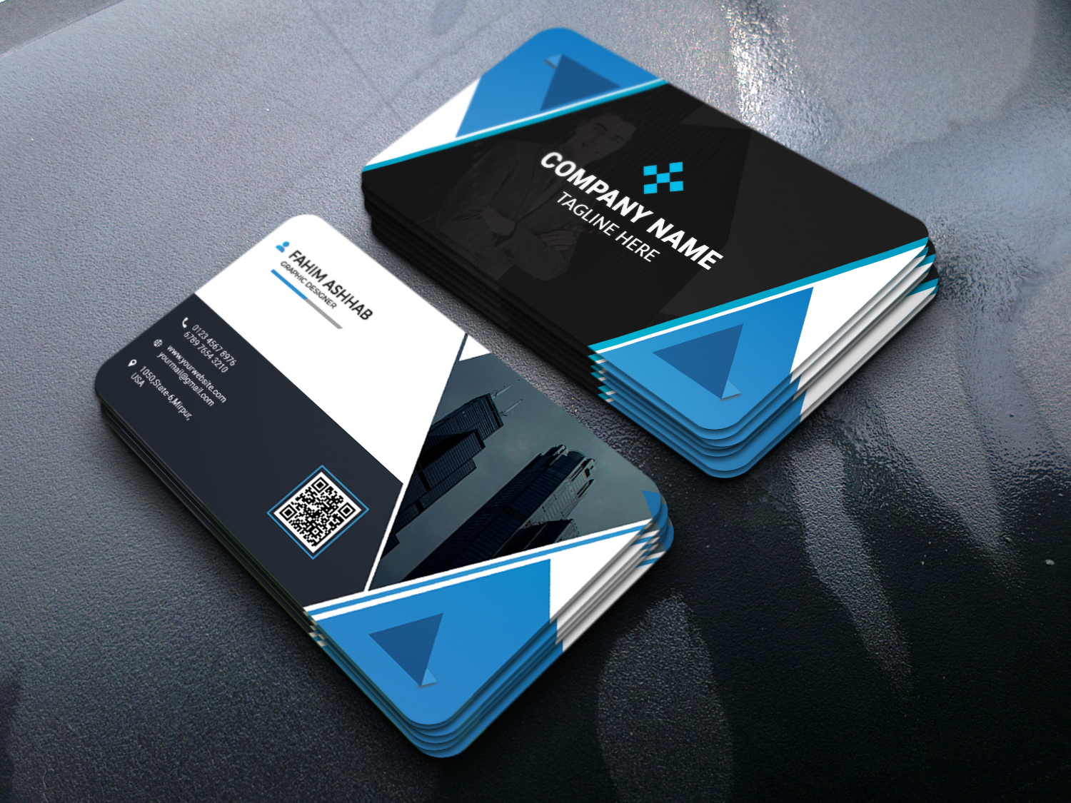 I will do double sided modern business card design in 24 hour