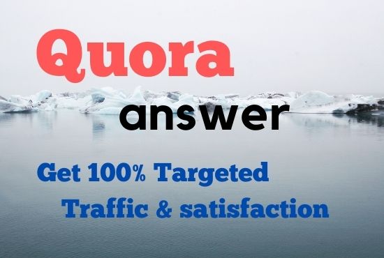 Offer High quality traffic with 15 quora answers