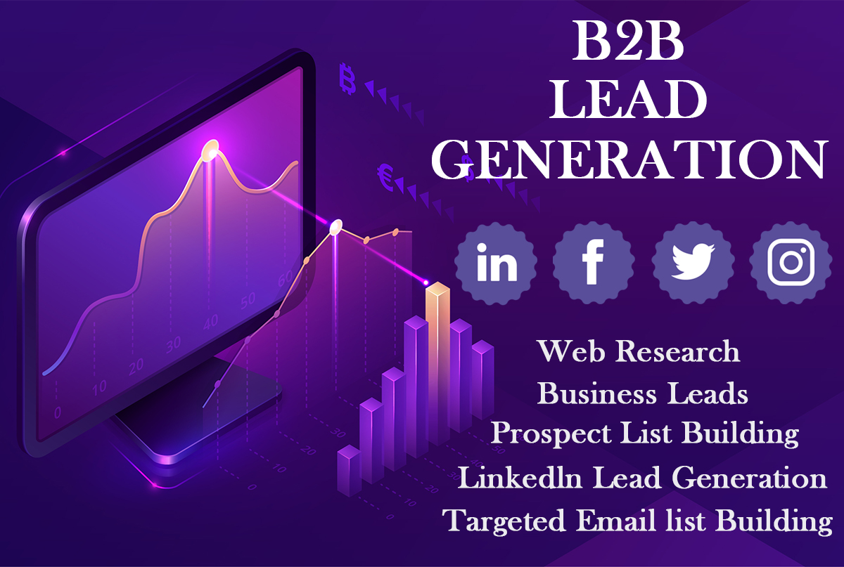 50 B2B Lead Generation from Linkedin & Web Research