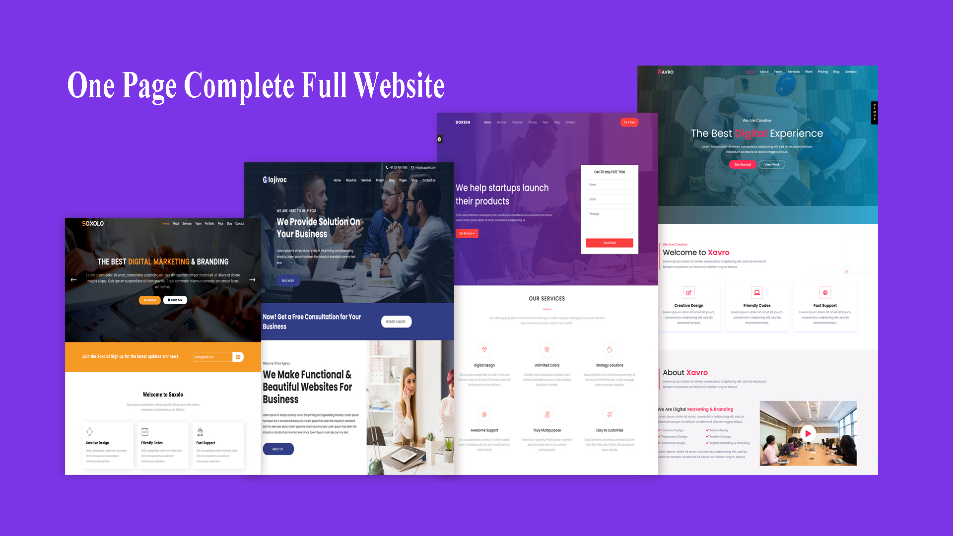I will create a parallax scrolling landing page with one page website