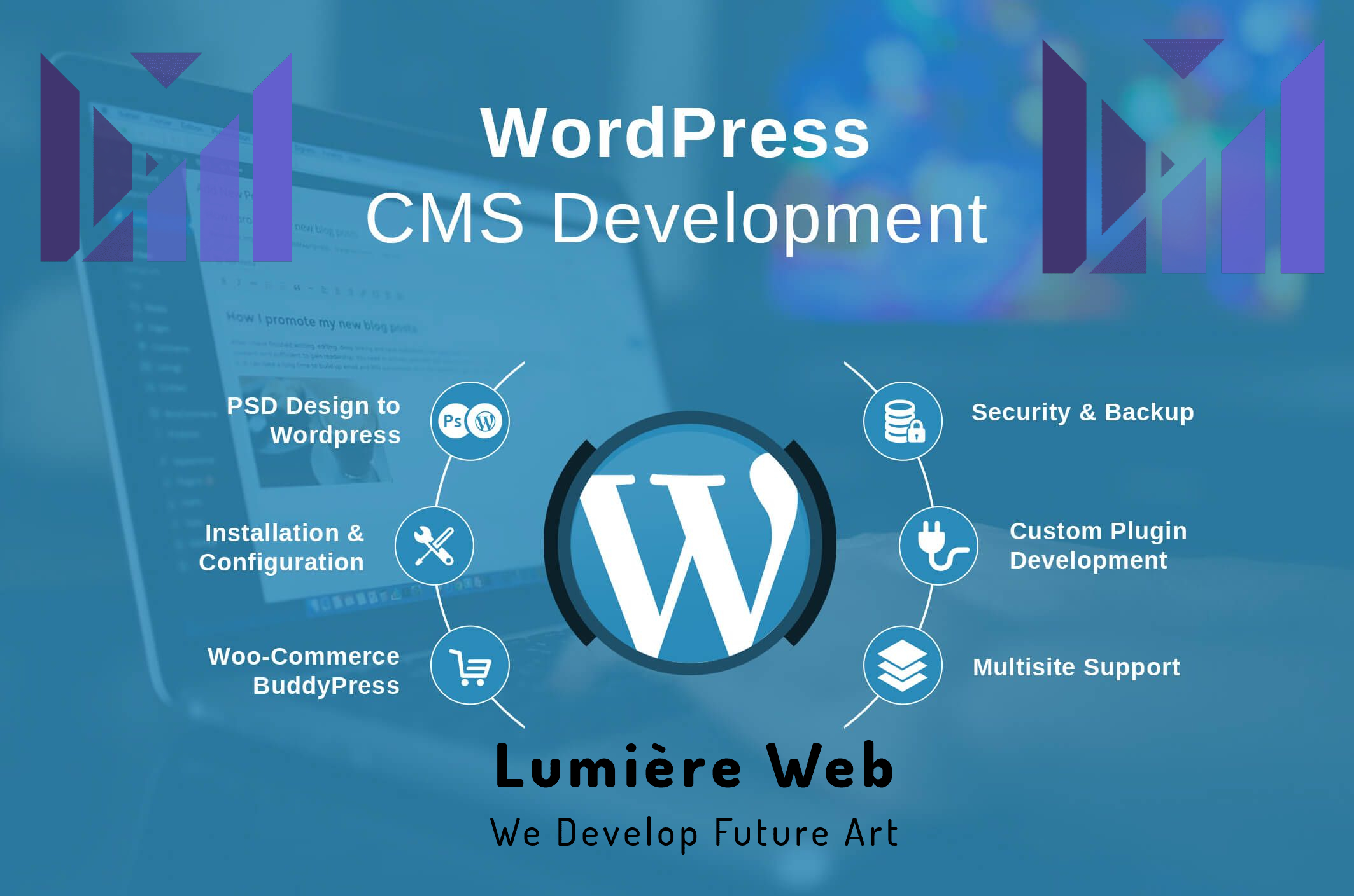 I will develop a website using wordpress
