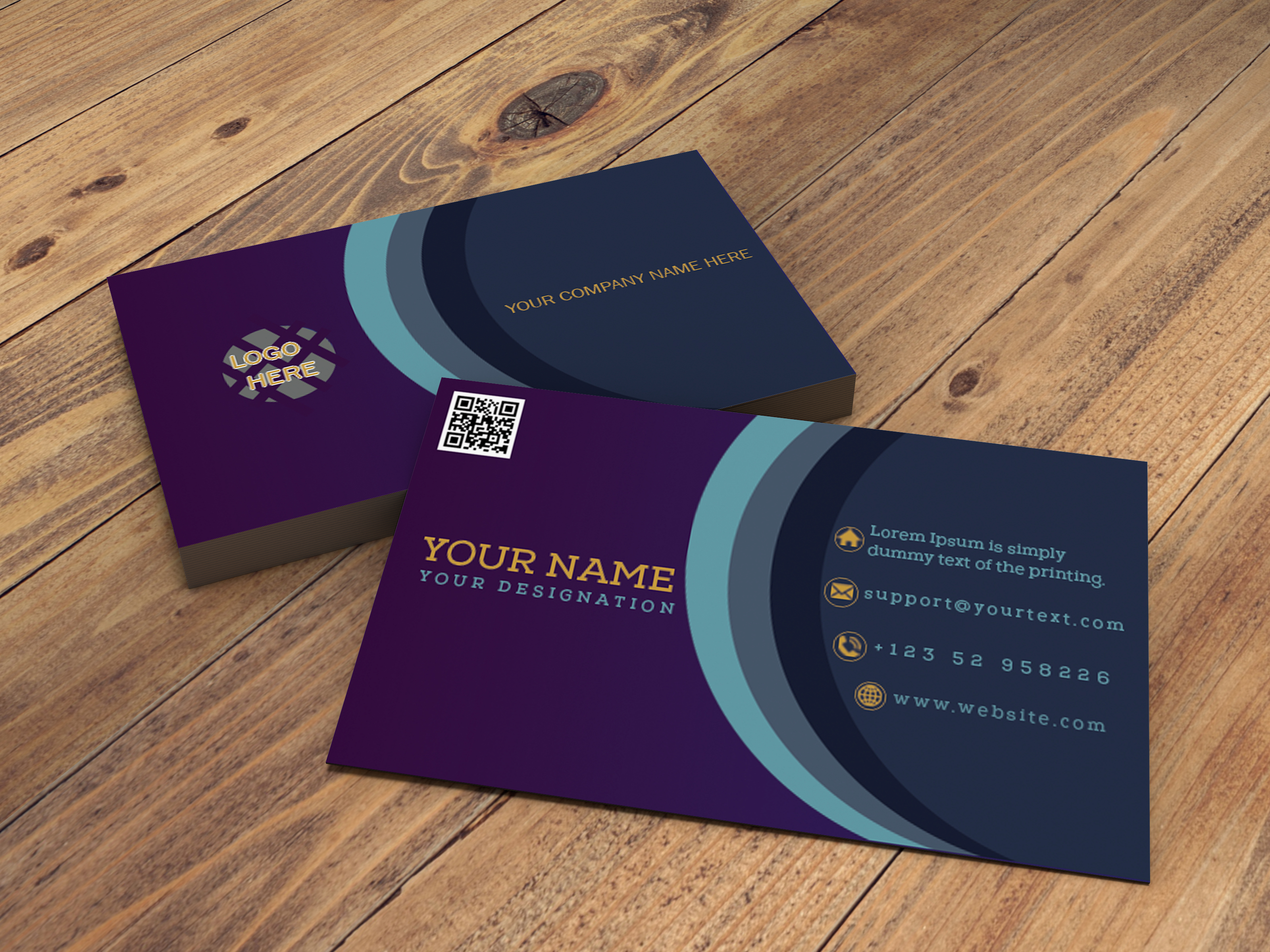 Modern and Corporate business and visiting card . Ready to Print 
