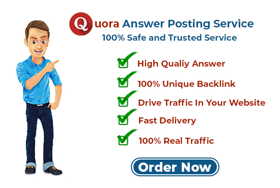 I will provide Guaranteed targeted Traffic with 40 High Quality Quora answers