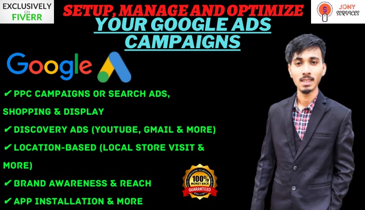 I will setup, manage and optimize your google ads, adwords campaigns