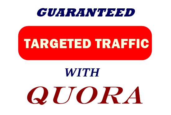 Offer high quality traffic with 30 quora answers.