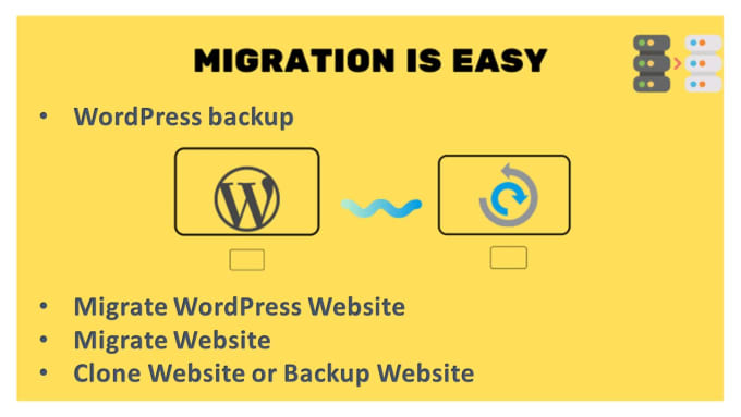 I will migrate, backup website in new domain