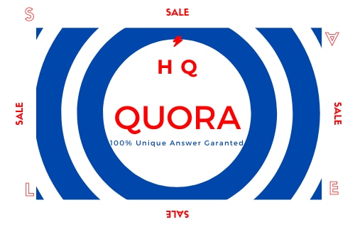 Get 5 high quality Unique Quora answers for promoting your website. 