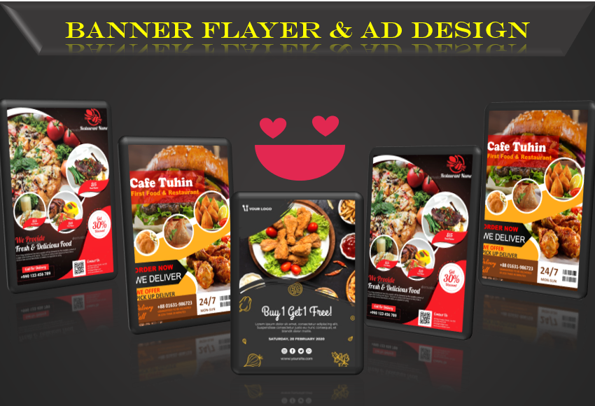 I will make flyer, web banner, poster, ads and many design